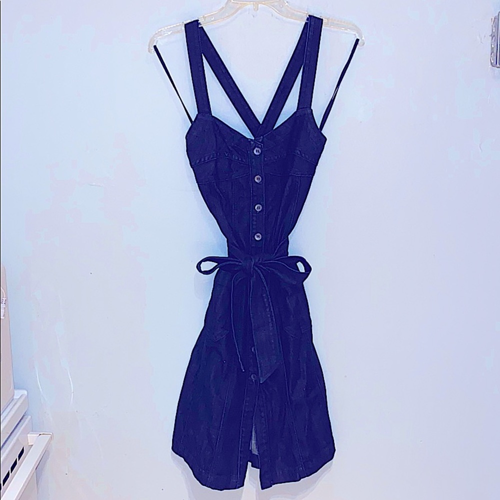 7 for all mankind - Denim Dress with bow belt